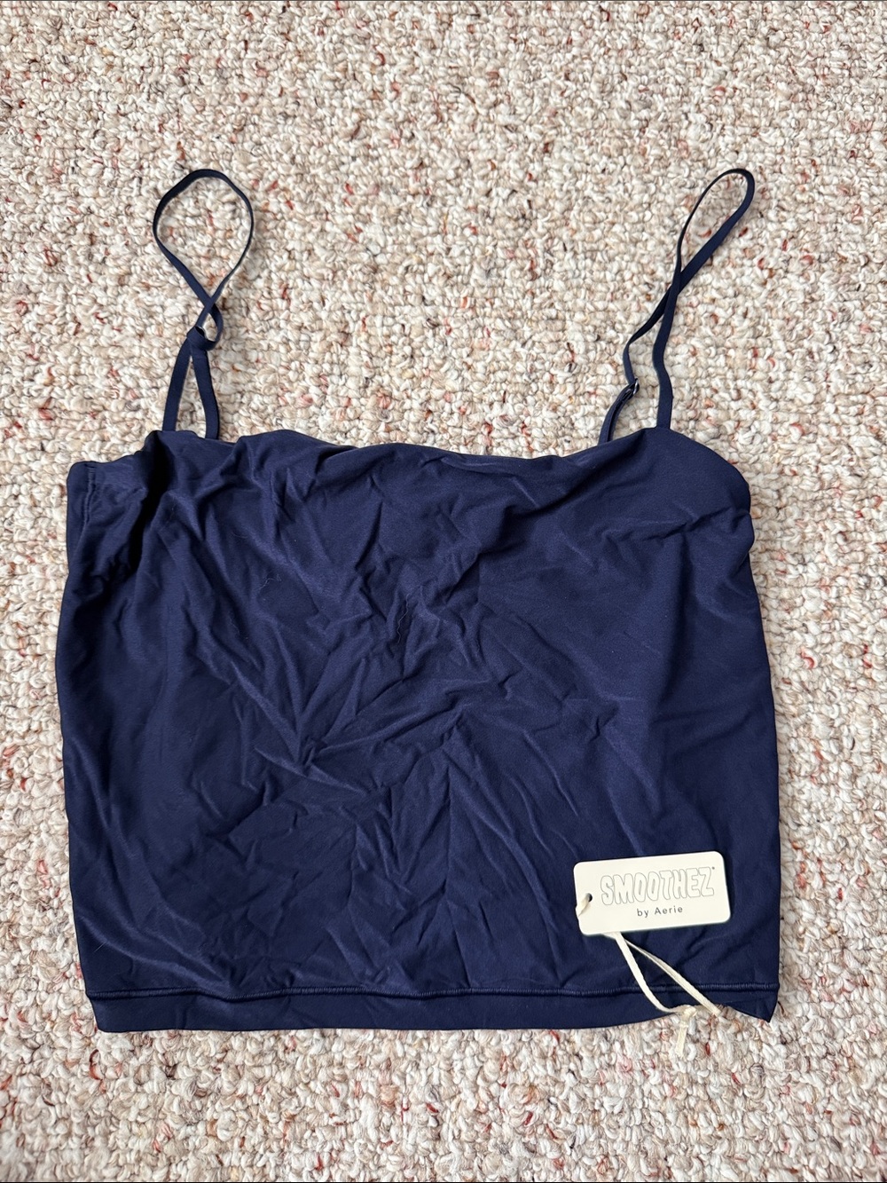 aerie Navy Smooth Spaghetti Strap Tank